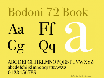 Bodoni 72 Book 13.0d2e1 Font Sample