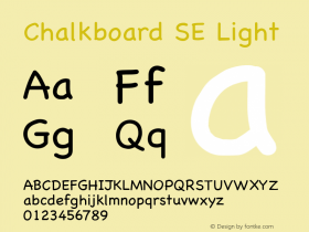 Chalkboard SE Light 13.0d1e2 Font Sample