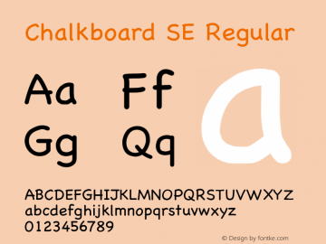 Chalkboard SE Regular 13.0d1e2 Font Sample
