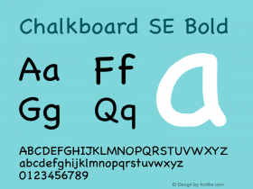 Chalkboard SE Bold 13.0d1e2 Font Sample