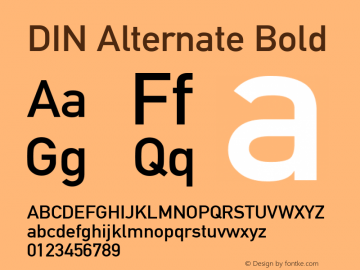 DIN Alternate Bold 13.0d1e2图片样张