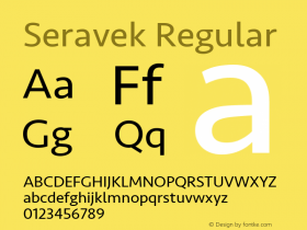 Seravek 13.0d3e2 Font Sample