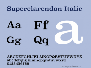 Superclarendon Italic 13.0d1e4图片样张