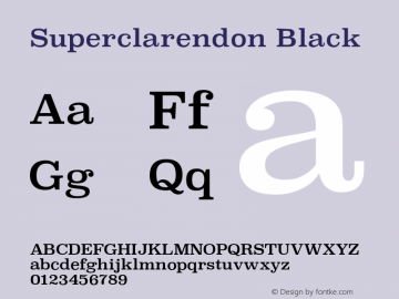 Superclarendon Black 13.0d1e4图片样张