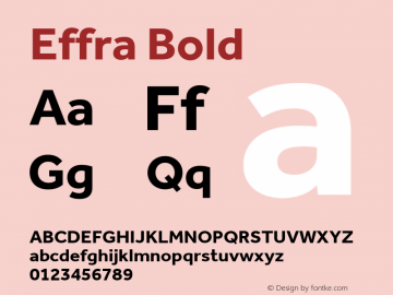 Effra Bold Version 2.001图片样张