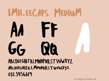 EmileeCaps Version 001.000 Font Sample