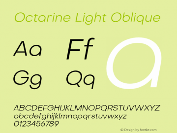 Octarine-LightOblique Version 1.000图片样张