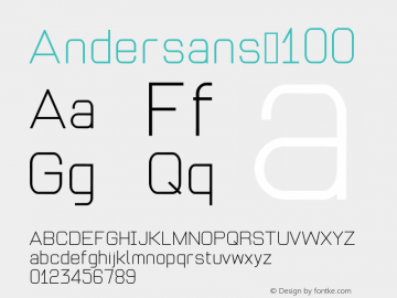 Andersans Version 1 Font Sample