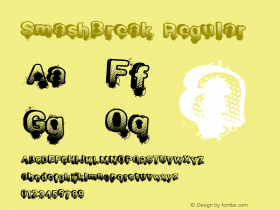 SmashBreak Version 1.00 June 17, 2013, initial release Font Sample