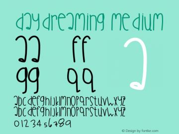 DayDreaming Version 001.000 Font Sample