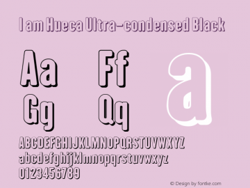 I am Hueca Version 2.003 Font Sample