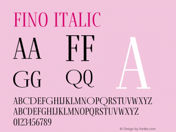 Fino Light Version 1.012;PS 001.012;hotconv 1.0.88;makeotf.lib2.5.64775;com.myfonts.easy.type-together.fino.light.wfkit2.version.4HDM Font Sample