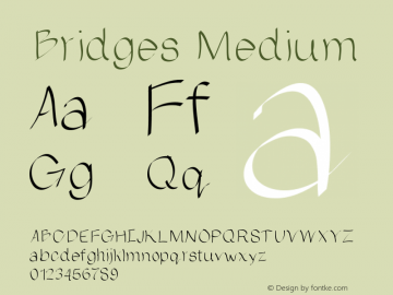 Bridges Version 001.000 Font Sample