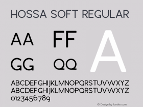 Hossa Soft Regular Version 1.000 Font Sample