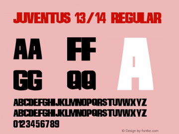 Juventus 13/14 Version 1.00 September 5, 2013, initial release Font Sample