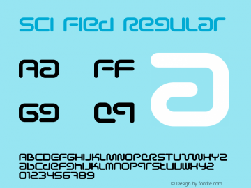 Sci Fied Regular Version 1.2 Font Sample