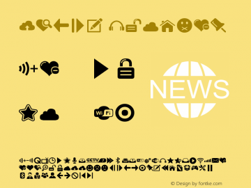 icons Version 1.00 October 31, 2013, initial release Font Sample