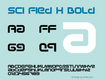 Sci Fied X Bold Version 1.1 Font Sample