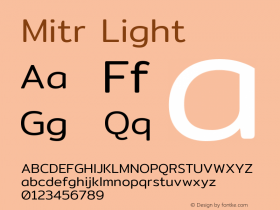 Mitr-Light Version 1.002 Font Sample