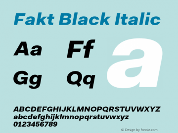 Fakt-BlackItalic Version 2.000;PS 1.000;hotconv 1.0.50;makeotf.lib2.0.16970图片样张
