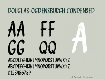 Douglas-Ogdensburgh Condensed Version 1.000;PS 001.000;hotconv 1.0.88;makeotf.lib2.5.64775图片样张