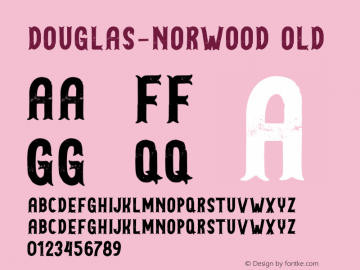 Douglas-Norwood Old Version 1.000;PS 001.000;hotconv 1.0.88;makeotf.lib2.5.64775图片样张