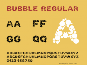 Bubble Version 1.002;Fontself Maker 2.0.3 Font Sample