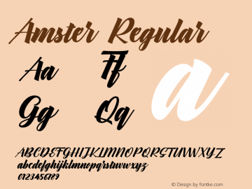 Amster Version 1.000 Font Sample