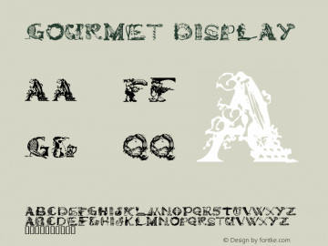 Gourmet Display Macromedia Fontographer 4.1 10/4/1999 Font Sample