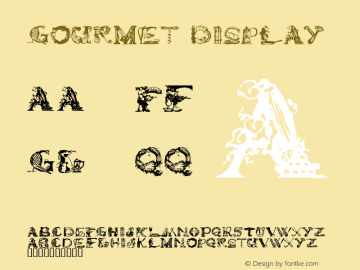 Gourmet Display Macromedia Fontographer 4.1 10/4/1999 Font Sample