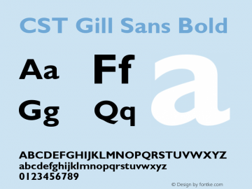 CST Gill Sans  Bold Macromedia Fontographer 4.1.2 13 12 1999图片样张