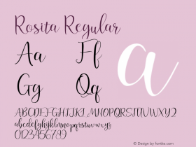 Rosita Version 001.001 Font Sample