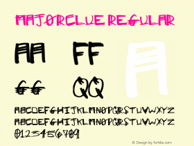 MajorClue Version 1.00 May 24, 2014, initial release Font Sample