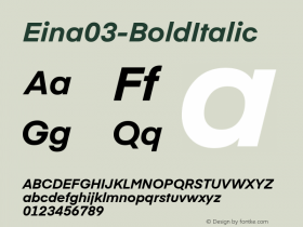 ☞Eina03-BoldItalic Version 1.000;com.myfonts.easy.textaxis.eina.03-bold-italic.wfkit2.version.4yPw图片样张