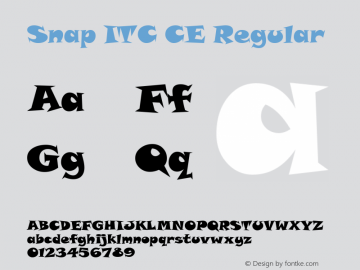Snap ITC CE Version 1.1: Latin 1,2, 5 Font Sample
