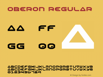 Oberon Regular 1 Font Sample