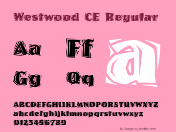 Westwood CE version 1.1:  Nov 6 1995 Font Sample