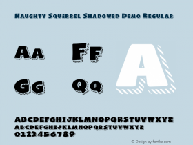 Naughty Squirrel Shadowed Demo Version 1.00 August 4, 2017, initial release Font Sample