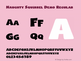 Naughty Squirrel Demo Version 1.00 August 4, 2017, initial release Font Sample