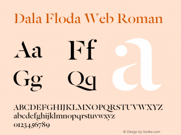 Dala Floda Web Roman Version 1.002 July 20, 2013 Font Sample