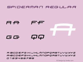 Spiderman Regular Macromedia Fontographer 4.1 7/25/97 Font Sample