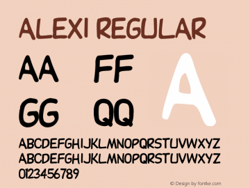 Alexi  Font Sample