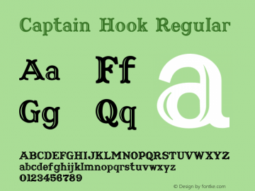 CaptainHook-Regular 001.001 Font Sample