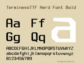 Terminess (TTF) Bold Nerd Font Complete Version 4.40.1;Nerd Fonts 1. Font Sample