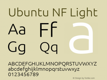 Ubuntu Light Nerd Font Complete Windows Compatible 0.83图片样张