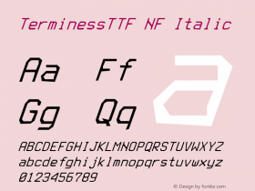 Terminess (TTF) Italic Nerd Font Complete Mono Windows Compatible Version 4.40.1;Nerd Fonts 1.图片样张