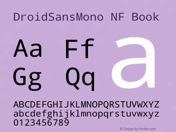 Droid Sans Mono Nerd Font Complete Mono Windows Compatible Version 1.00 build 113图片样张