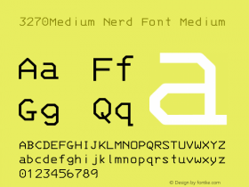 3270-Medium Nerd Font Complete Version 001.000;Nerd Fonts 1图片样张