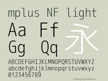 M+ 1m light Nerd Font Complete Windows Compatible Version 1.018;Nerd Fonts 1.1 Font Sample