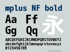 M+ 1m bold Nerd Font Complete Mono Windows Compatible Version 1.018;Nerd Fonts 1.1图片样张